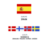 Spain and nordics flags